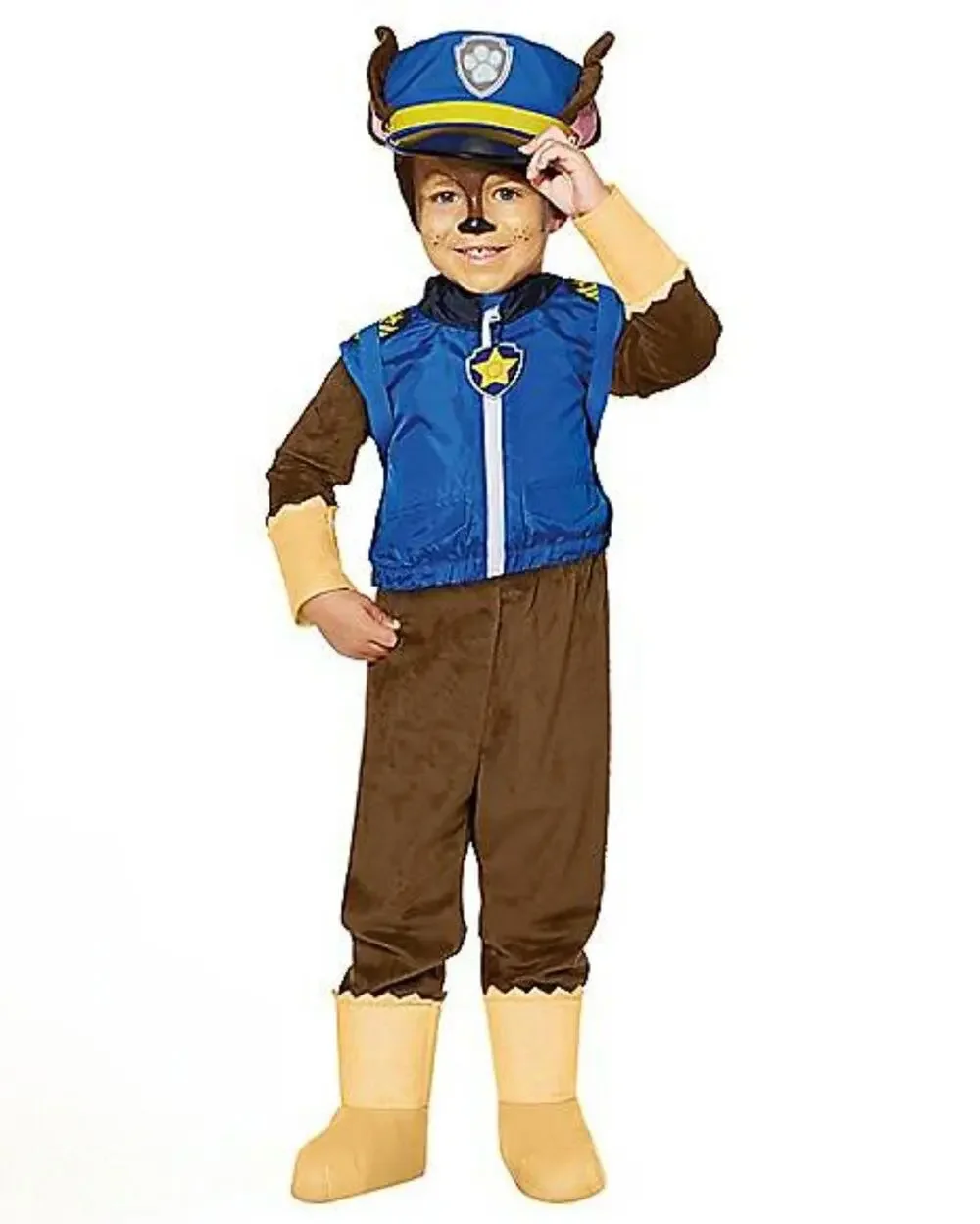 Spirit Halloween Toddler Chase Deluxe Costume PAW Patrol Size 2T Extra Chase Bag